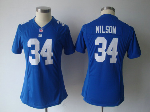 Nike Women Game Nike Jerseys New York Giants 34 Wilson Blue